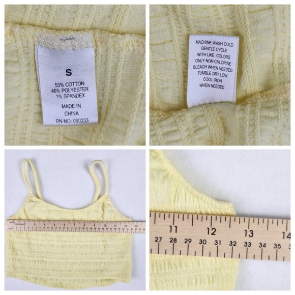 PacSun Pac Cares Womens Crop Top Size S Yellow - Picture 4 of 6